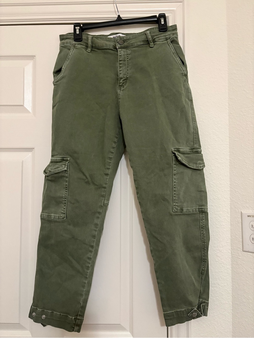 Mica Olive Green Cargo Adjustable Pants